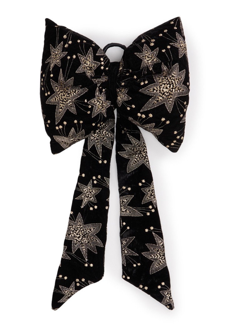 Anna + Nina Starry Eve Large strik kersthanger 62 cm Zwart - Deal