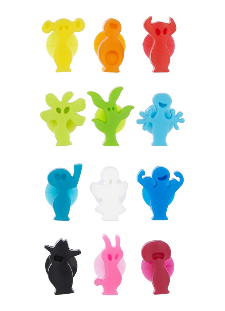 Vacu Vin Set van 12 glasmarkers Party People Multicolor - Deal