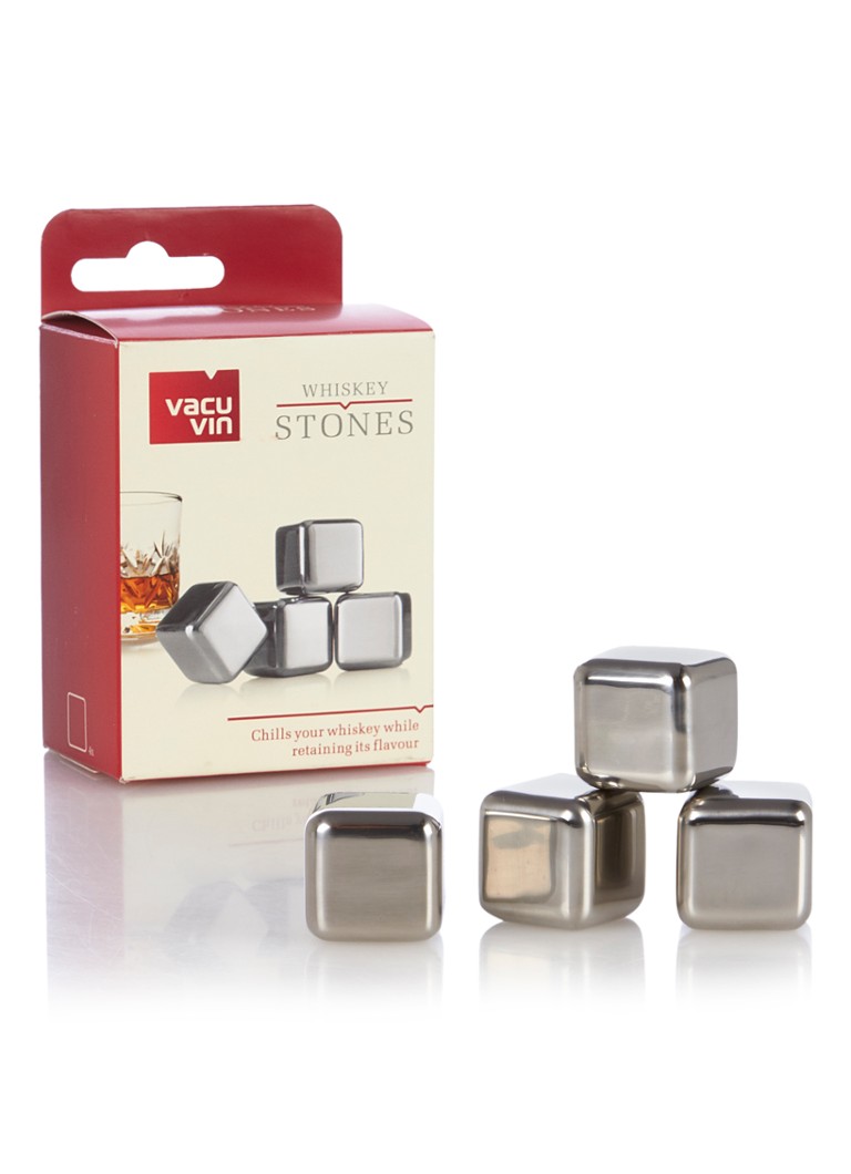 Vacu Vin Whiskeystenen set van 4 Zilver - Deal