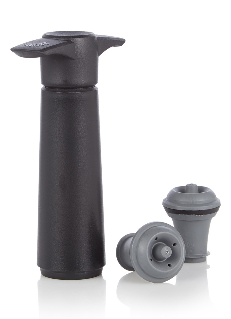 Vacu Vin Wine Saver vacuümpomp met wijnstopper set van 3 Zwart - Deal