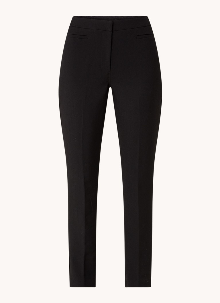 Fifth House Dames Nato high waist slim fit cropped pantalon met steekzakken in de kleur Zwart