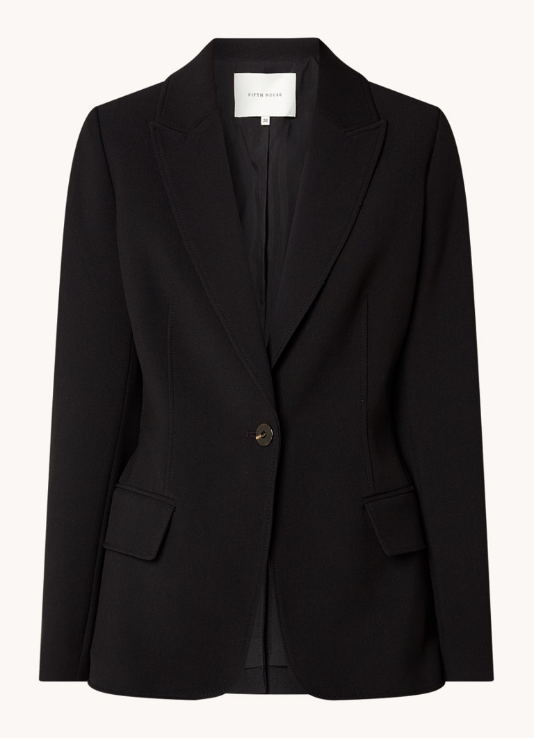 Fifth House Dames Nato blazer met klepzakken in de kleur Zwart