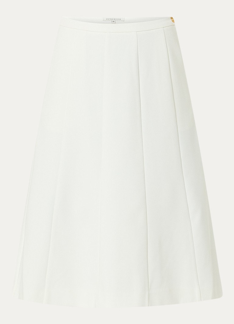 Fifth House Dames Melodi rok met plooidetail in de kleur Wit