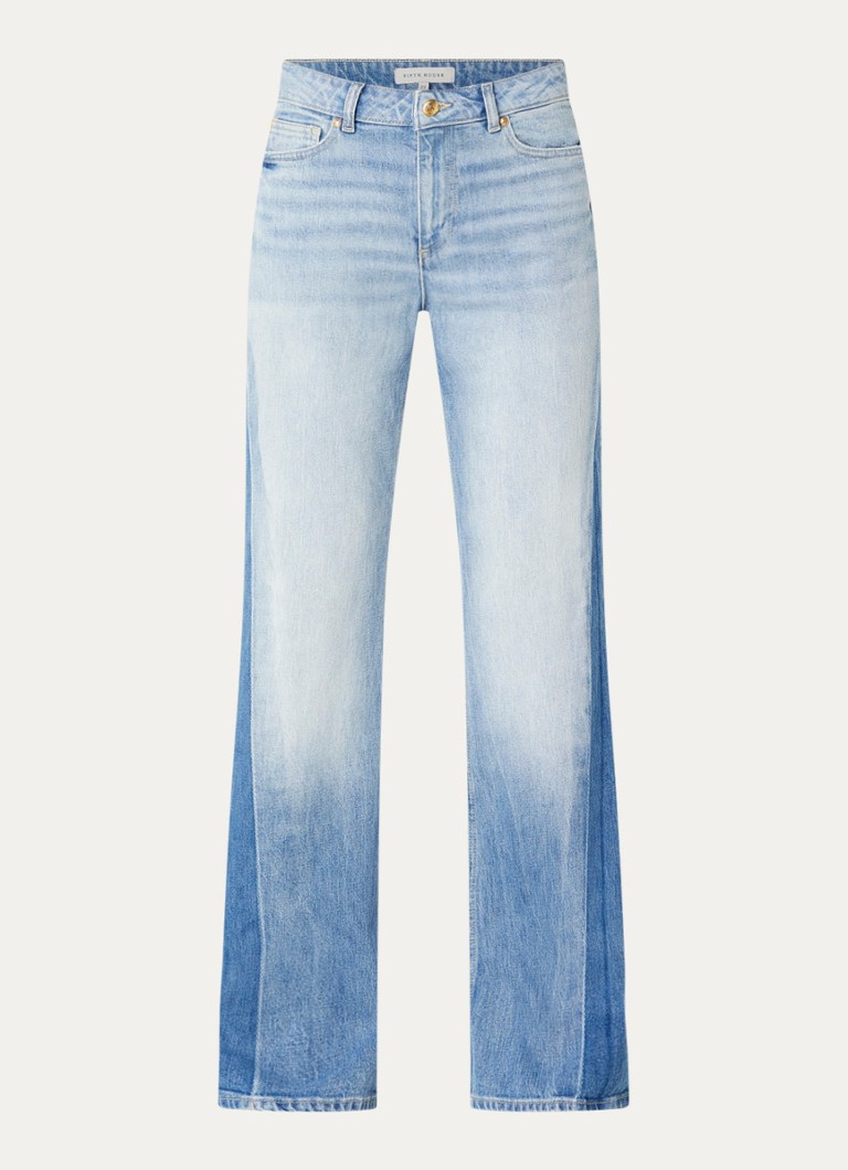 Fifth House Dames Maddie high waist straight leg jeans met lichte wassing in de kleur Indigo