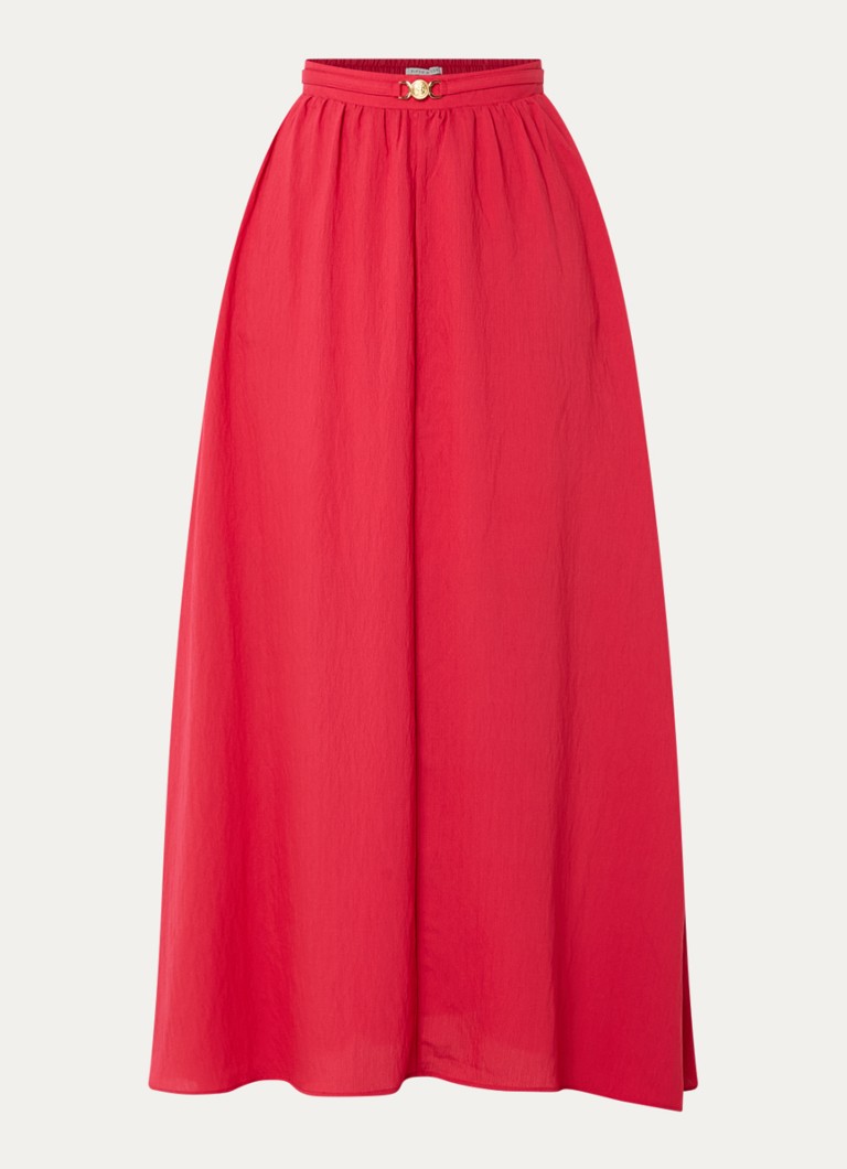Fifth House Dames Olli maxi A-lijn rok met steekzakken in de kleur Rood
