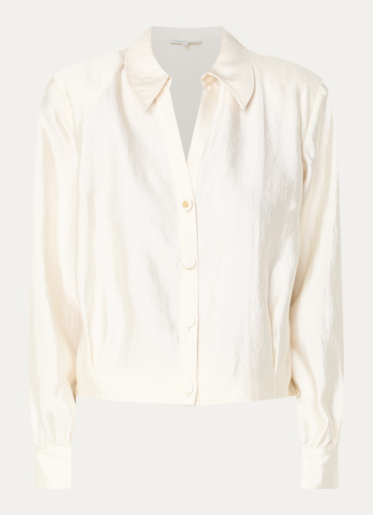 Fifth House Dames Orlando blouse met structuur in de kleur Wit