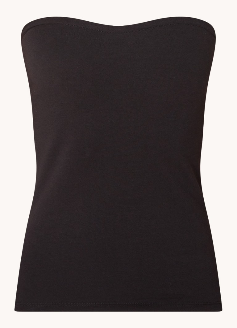 Modström Dames Dae strapless top met stretch in de kleur Zwart