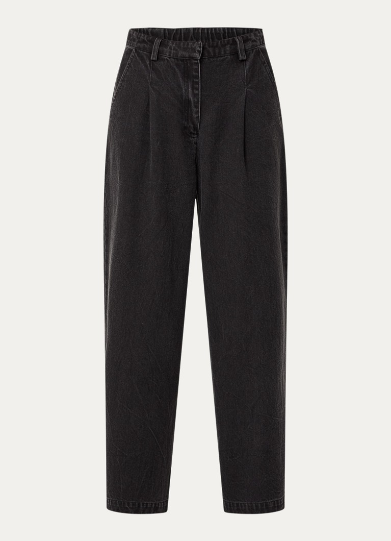 Modström Dames Minni high waist wide leg jeans met gekleurde wassing in de kleur Antraciet