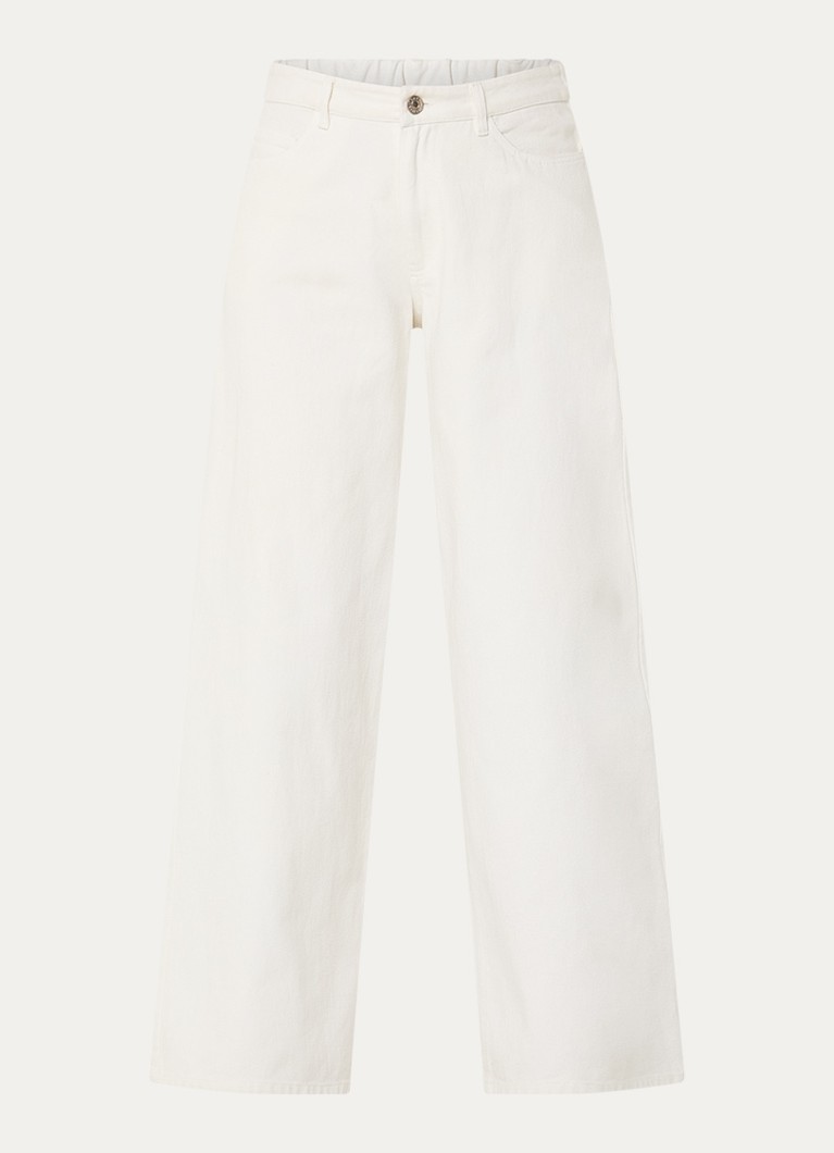 Modström Dames Princess high waist wide leg jeans met gekleurde wassing in de kleur Gebroken wit
