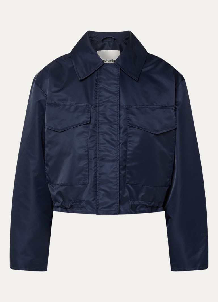 Modström Dames Ulrikke bomberjack met klepzakken in de kleur Donkerblauw