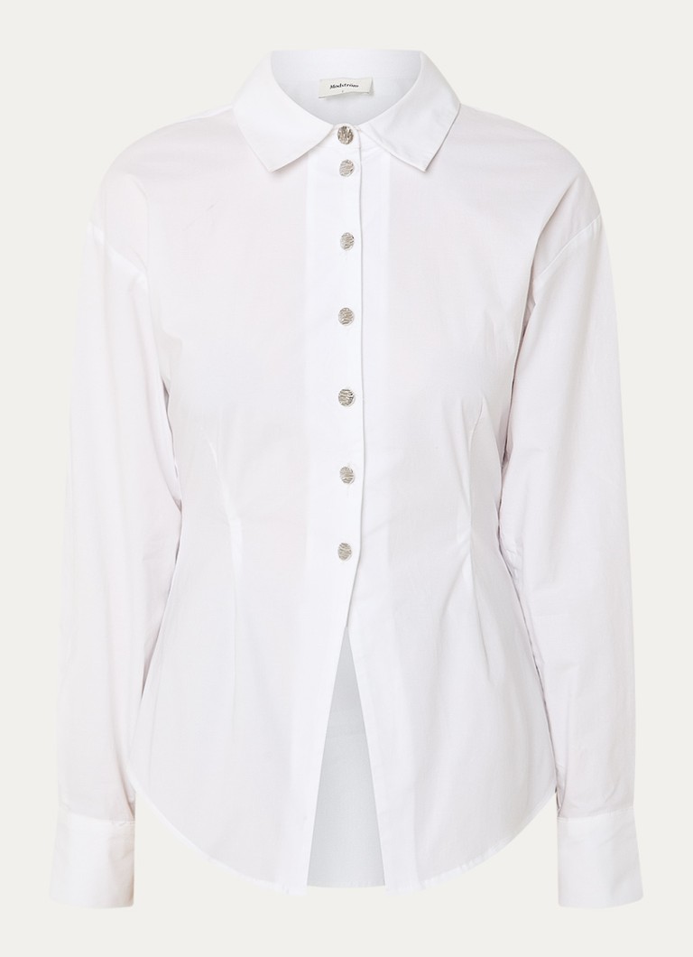 Modström Dames Ullis blouse met kraag in de kleur Wit