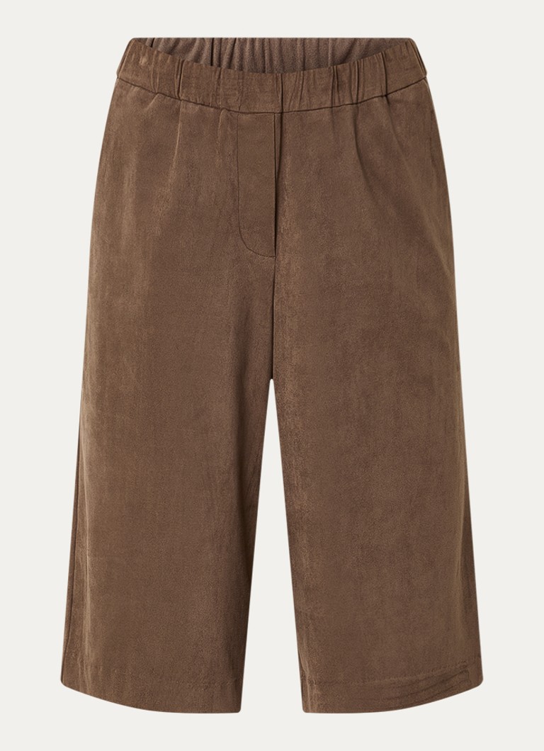Modström Dames Britney low waist wide fit culotte in de kleur Hazelnootbruin
