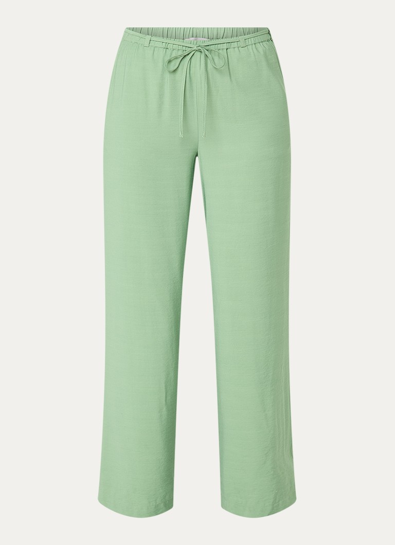 Modström Dames Aida low waist loose fit broek met trekkoord in de kleur Mint