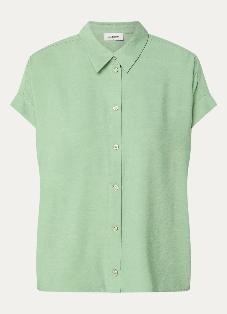 Modström Dames Aida blouse met plooidetail in de kleur Mint