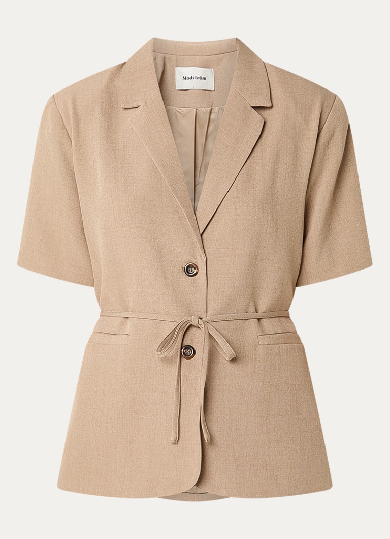 Modström Dames Alaya blazer met trekkoord in de kleur Camel