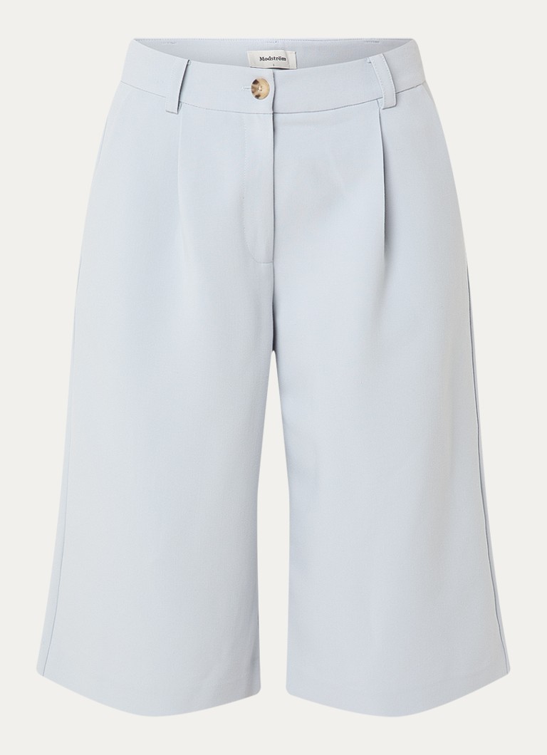 Modström Dames Gale mid waist wide fit culotte in de kleur Lichtblauw