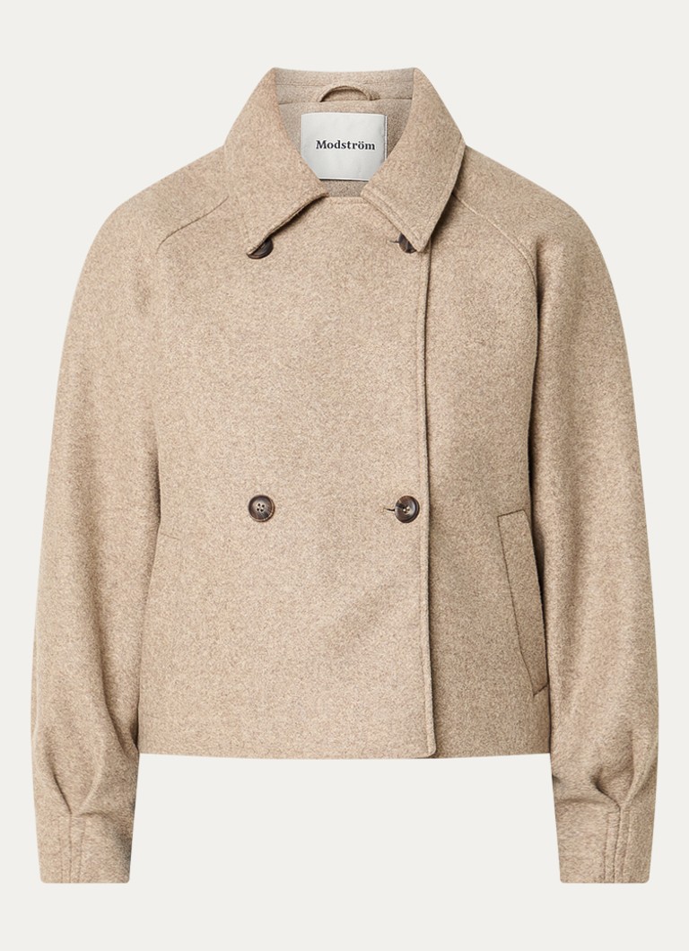 Modström Dames Clea jack met steekzakken in de kleur Khaki