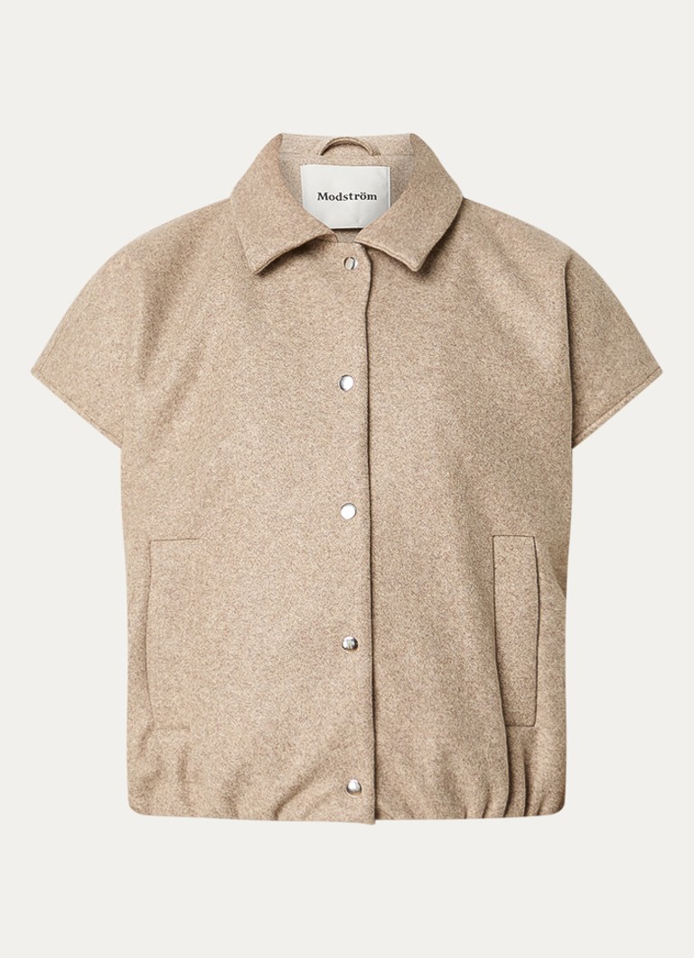 Modström Dames Clea jack met steekzakken in de kleur Khaki