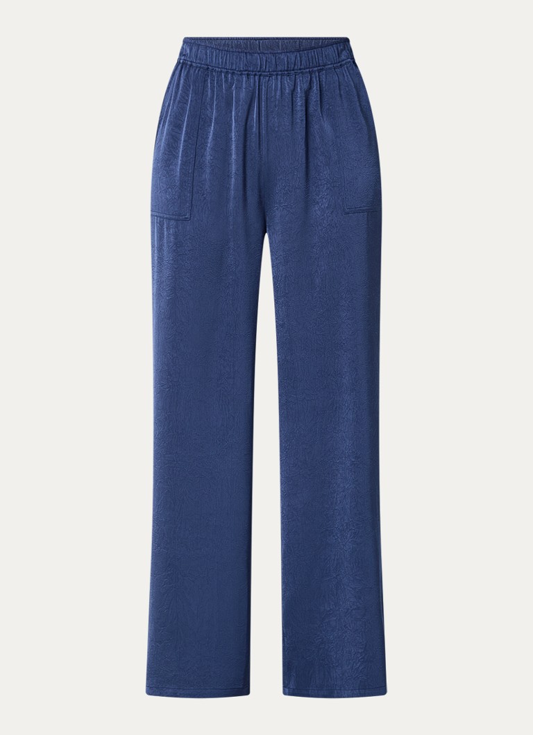 Modström Dames Cabrina high waist loose fit broek met steekzakken in de kleur Kobaltblauw