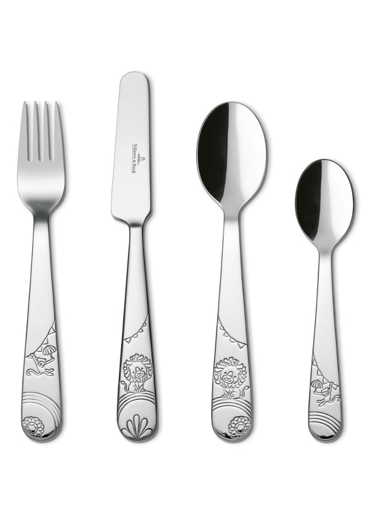 Villeroy & Boch Roar Like a Lion Kinderbestek 4-delig Zilver - Deal