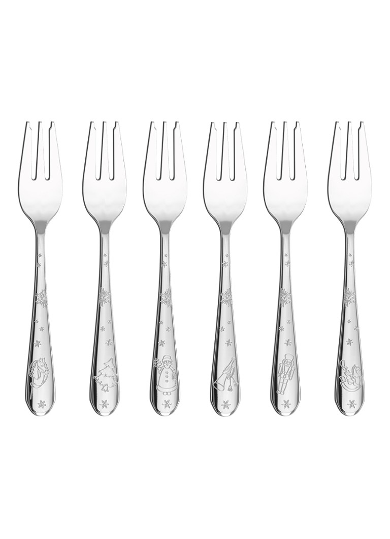 Villeroy & Boch Toy's Delight gebaksvork set van 6 Zilver - Deal
