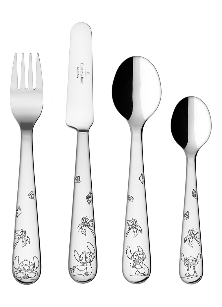 Villeroy & Boch Disney Stitch kinderbestek 4-delig Zilver - Deal