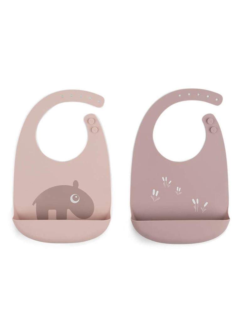 Done by Deer Ozzo slab van silicone set van 2 in de kleur Roze, maat: 1 SIZE