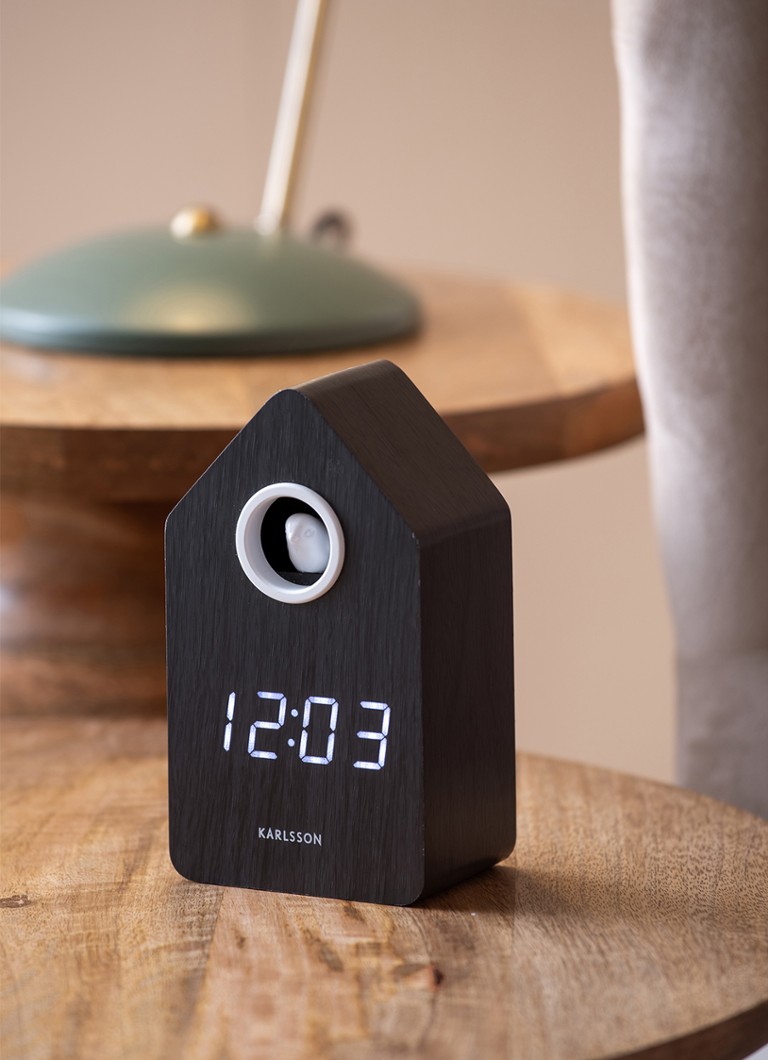Karlsson Cuckoo LED wekker Zwart - Deal