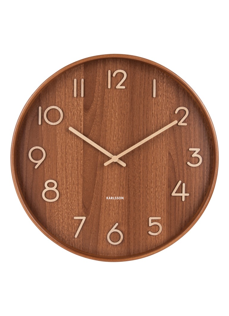 Karlsson Pure Medium wandklok Hazelnootbruin - Deal