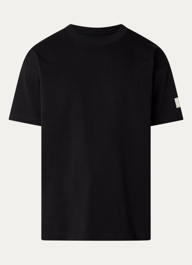 FLÂNEUR Heren Atelier T-shirt met logo in de kleur Zwart, maat: S