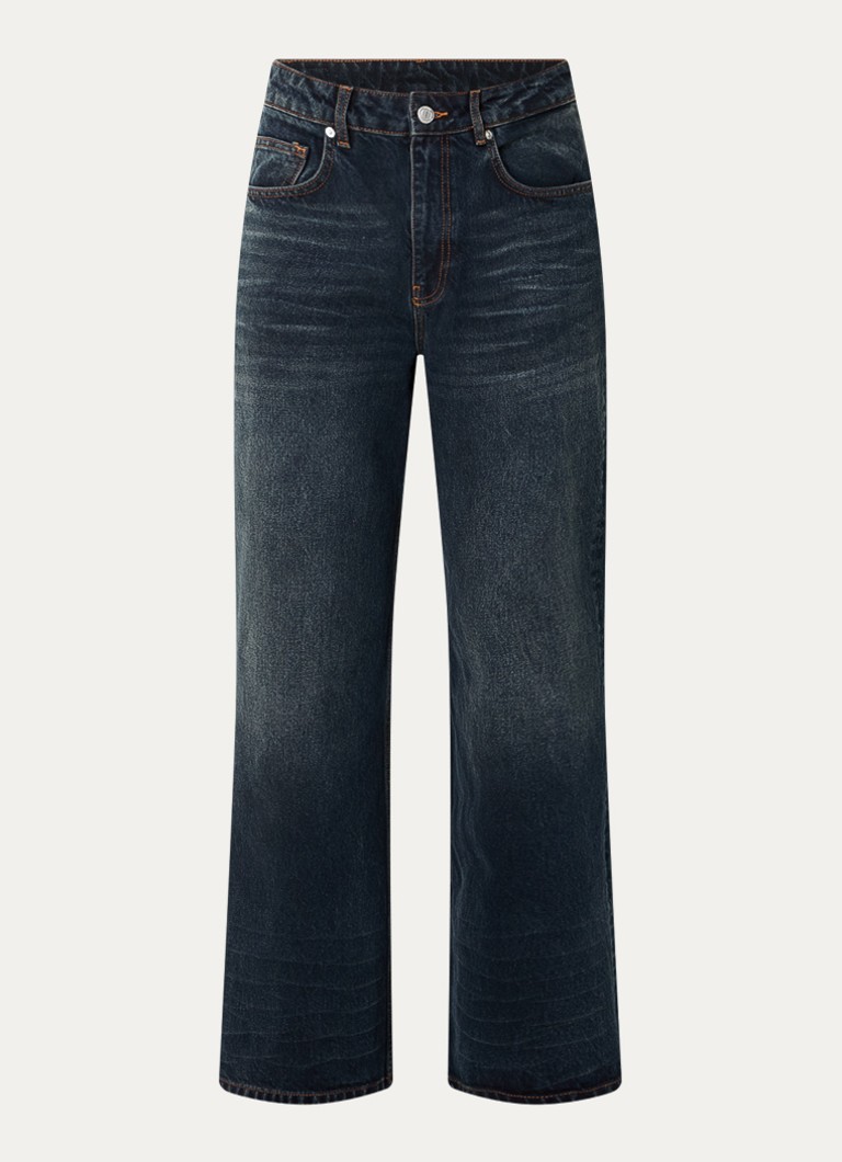 FLÂNEUR Heren Loose fit jeans met donkere wassing in de kleur Indigo, maat: 34