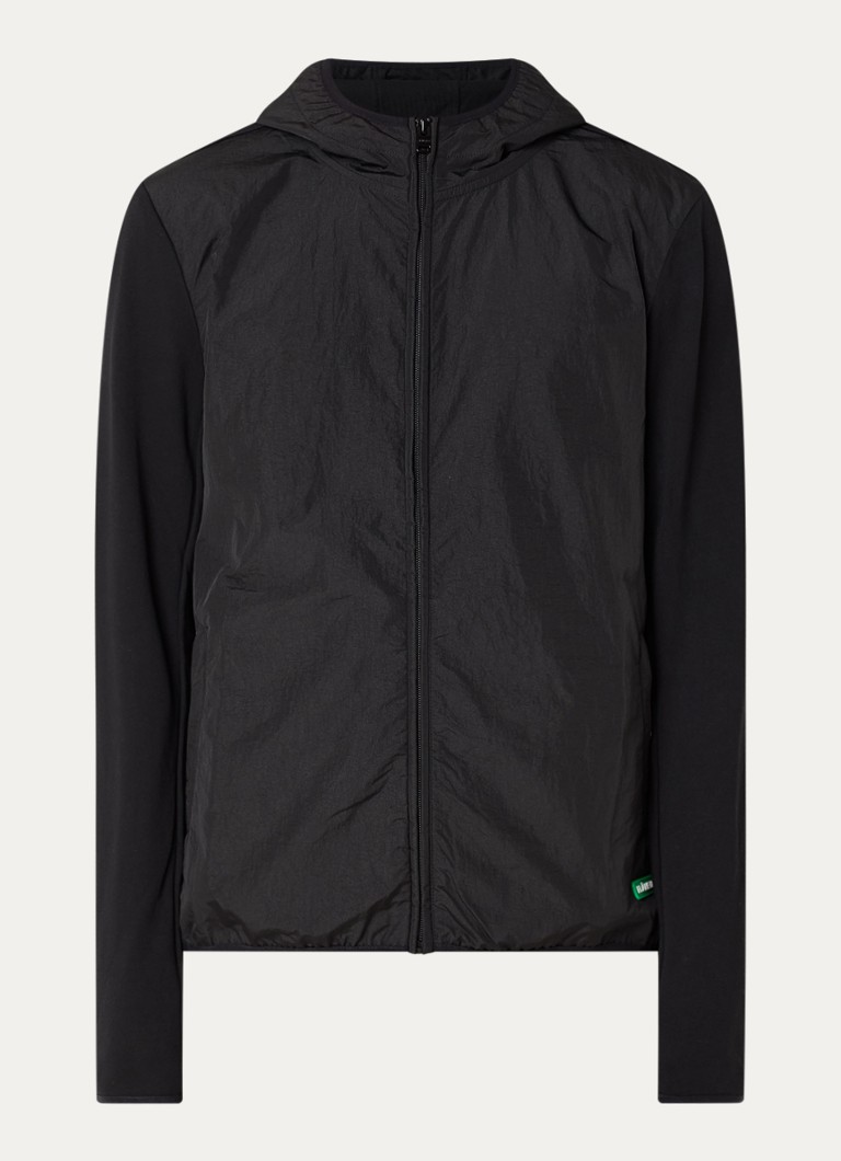FLÂNEUR Dames Badge sweatvest met gewatteerd voorpand in de kleur Zwart, maat: S