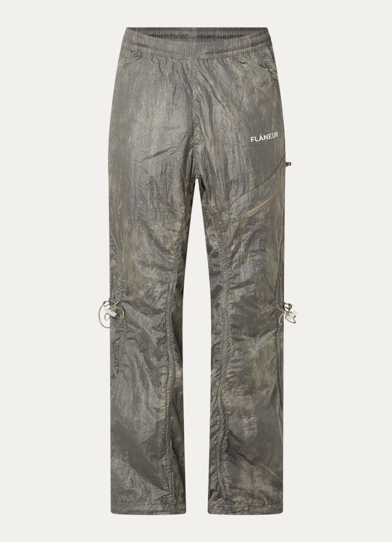 FLÂNEUR Heren Turtle jack met logo en ritszakken in de kleur Grijs, maat: XL