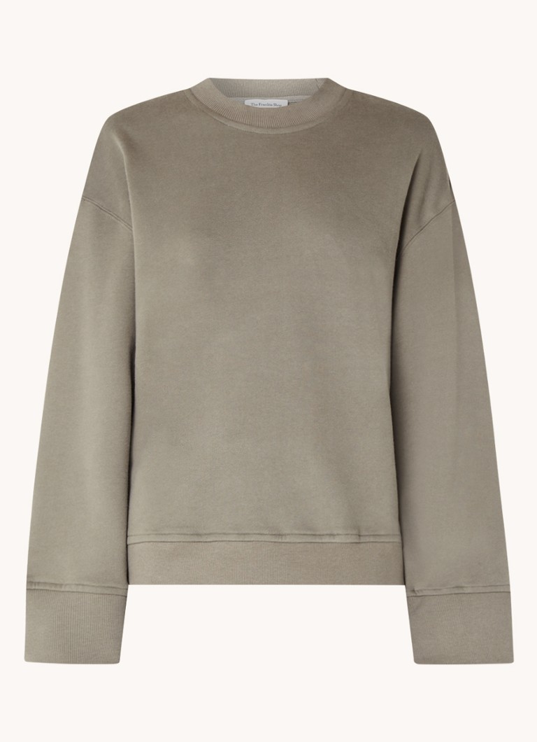 The Frankie Shop Dames Talia sweater met ronde hals in de kleur Olijfgroen, maat: S