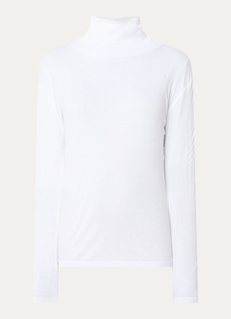 The Frankie Shop Dames Evren semi-transparante top met col in de kleur Wit, maat: L