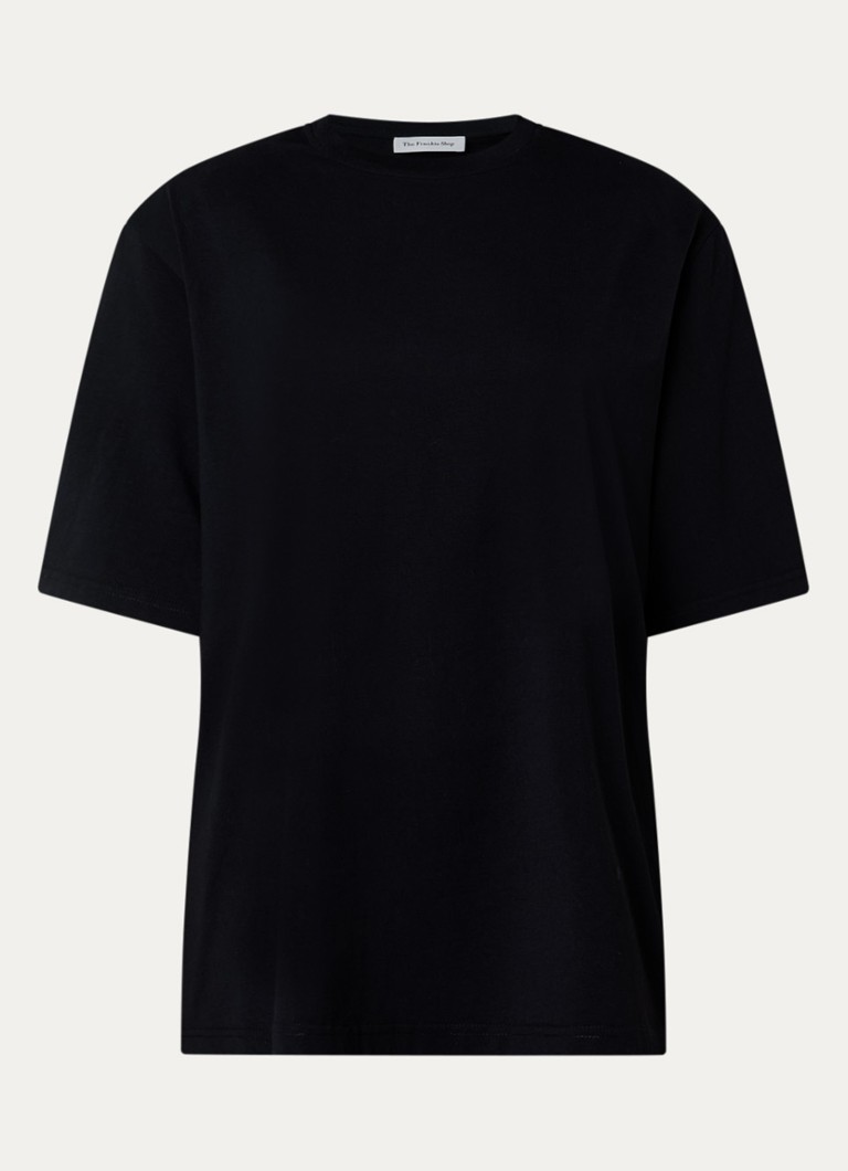 The Frankie Shop Dames Anira T-shirt met schoudervulling in de kleur Zwart, maat: S