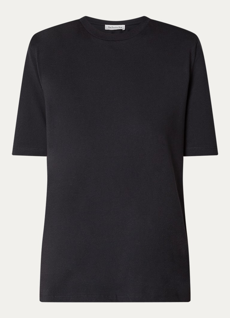 The Frankie Shop Dames Carrington T-shirt met schoudervulling in de kleur Zwart, maat: S