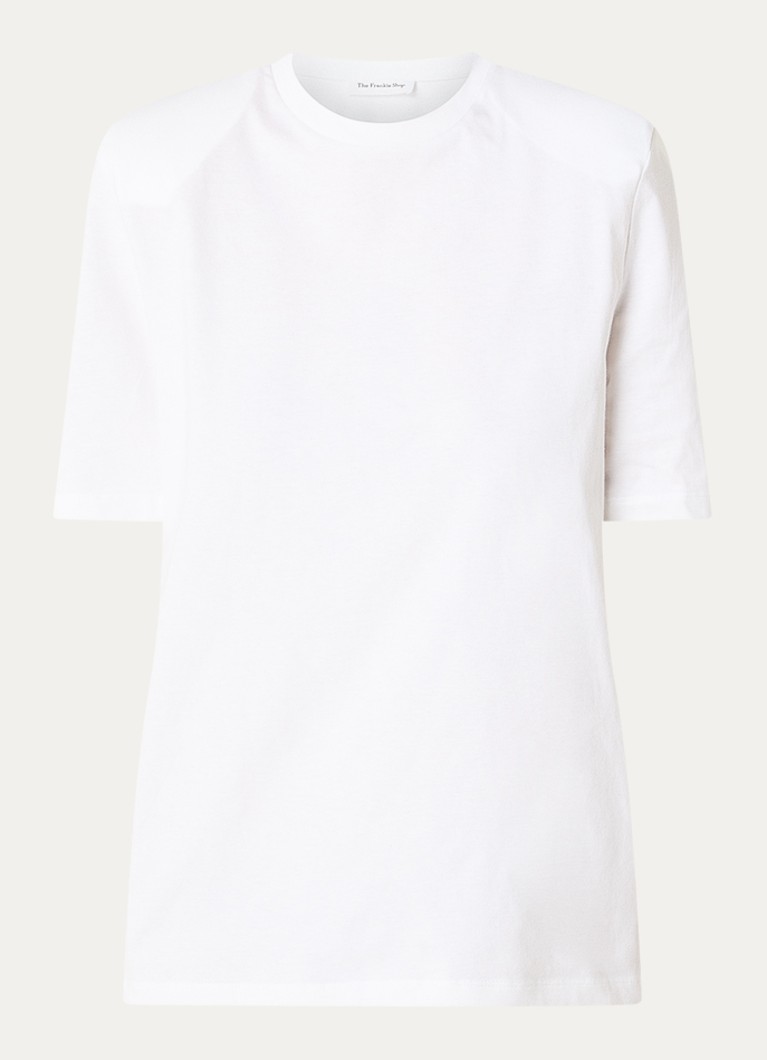 The Frankie Shop Dames Carrington T-shirt met schoudervulling in de kleur Wit, maat: L