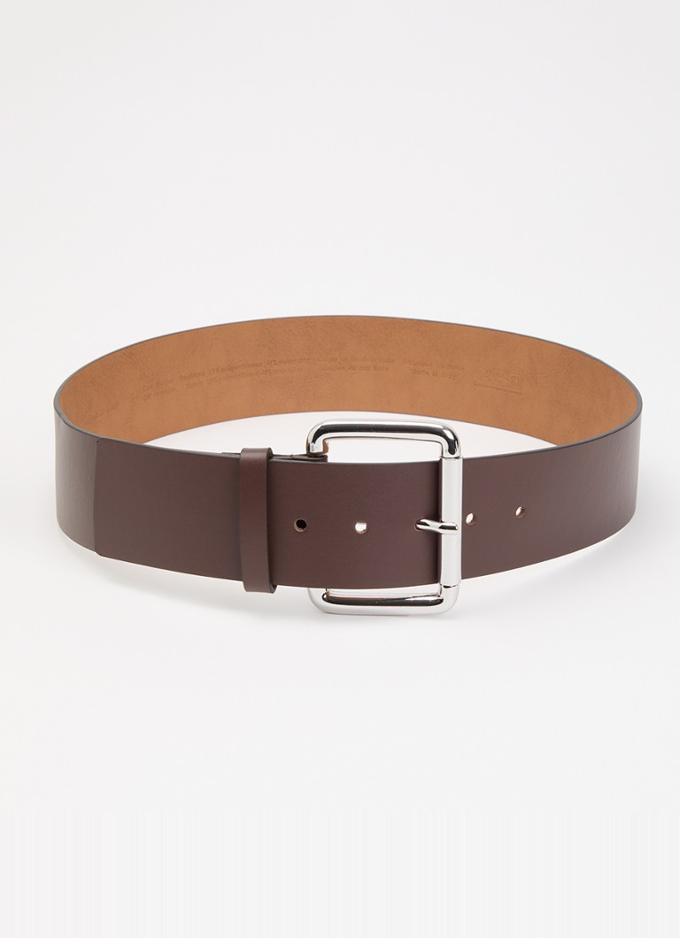 The Frankie Shop Dames Marthy riem van kalfsleer in de kleur Bruin, maat: S