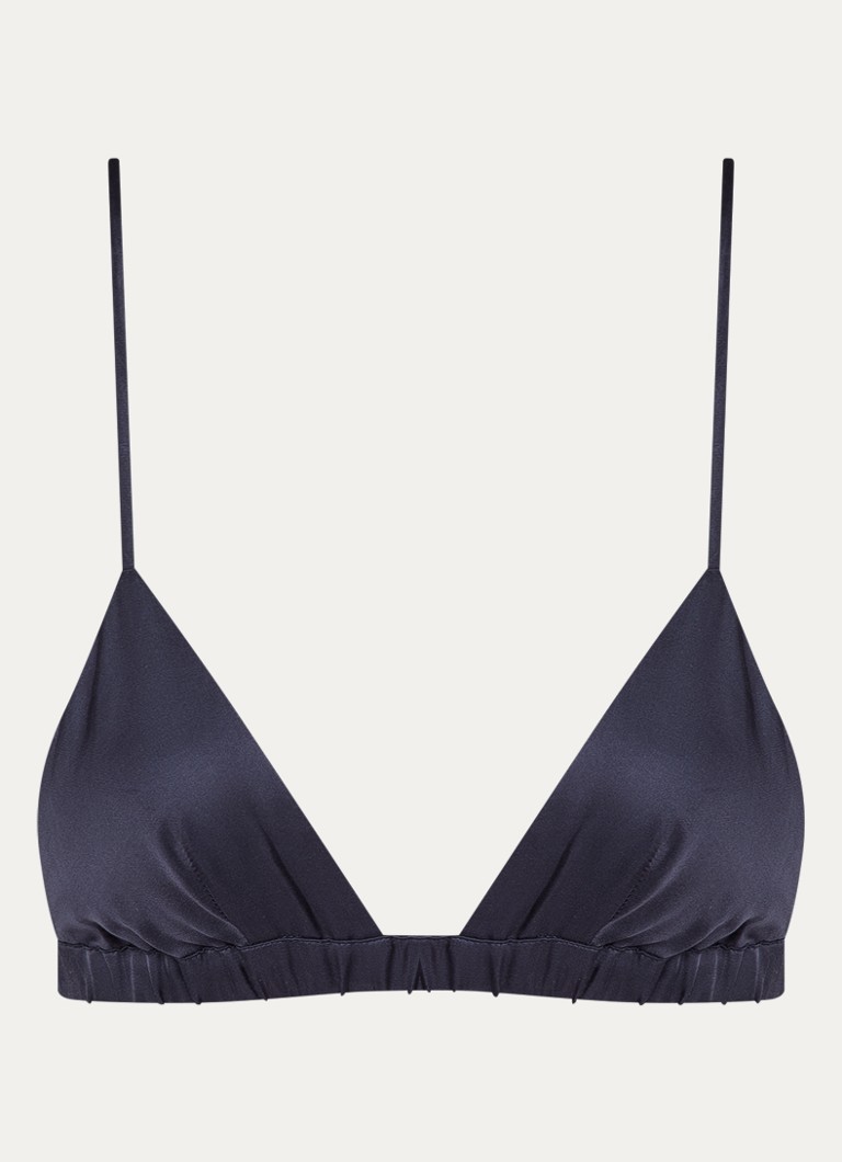 The Frankie Shop Dames Nina bralette van satijn in de kleur Donkerblauw, maat: S