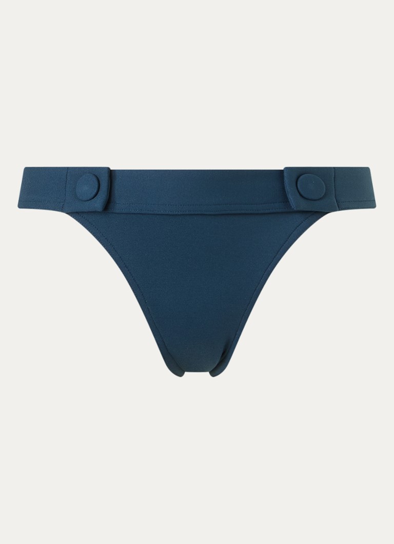Eres Dames Heritage tanga bikinislip met sierknopen in de kleur Blauw, maat: 44