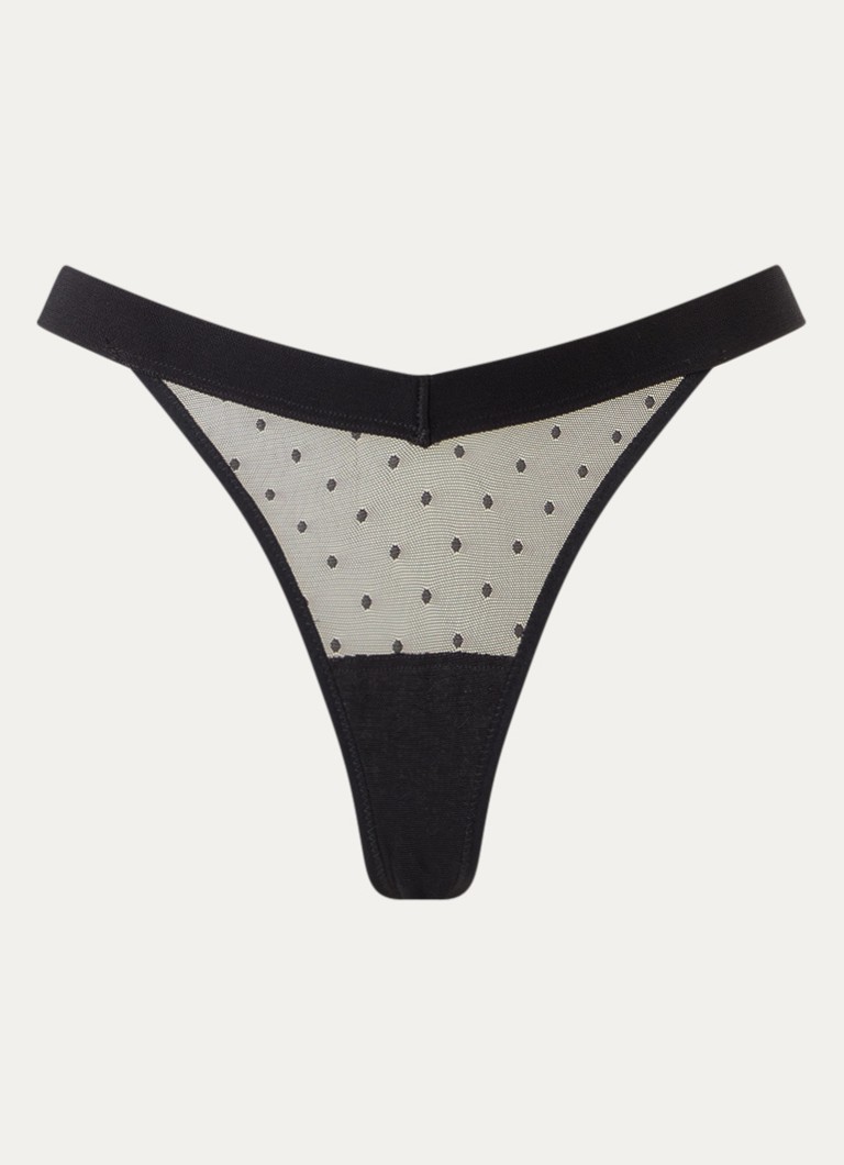 Sarda Dames Rincon string van mesh in de kleur Zwart