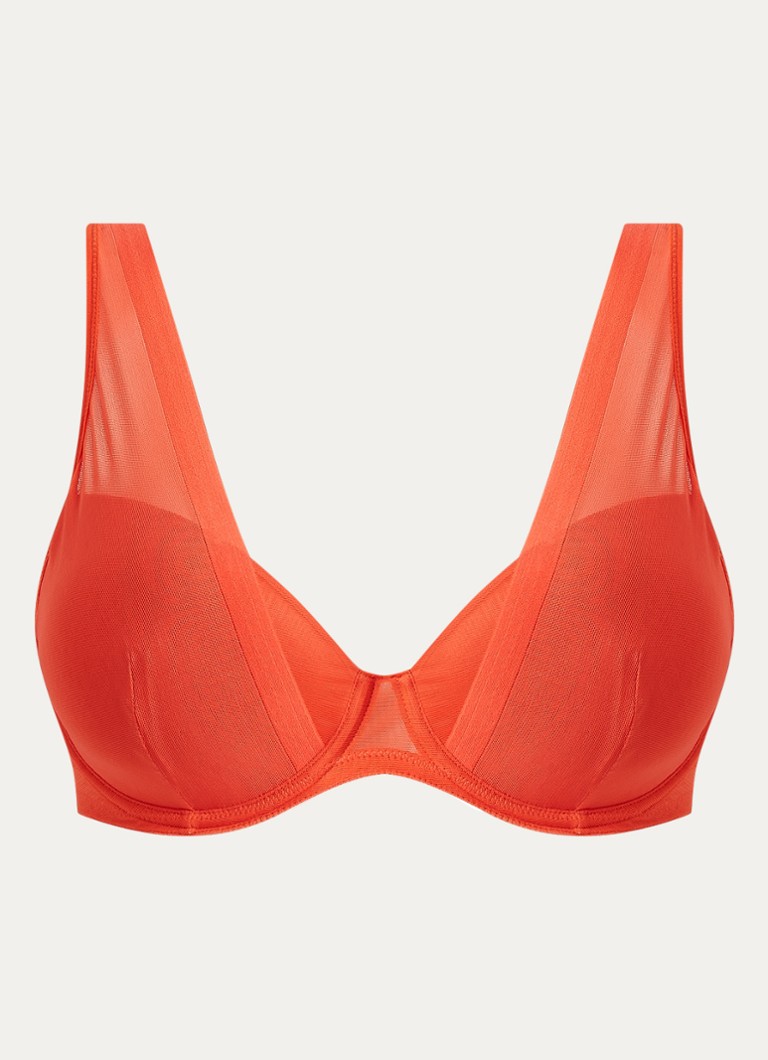 Sarda Dames Chalmers voorgevormde beugel bh met overlay van mesh in de kleur Rood