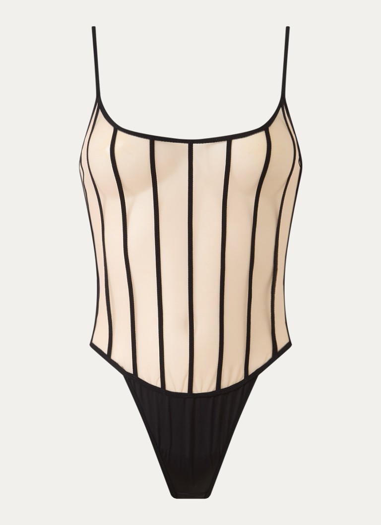 Sarda Dames Yulimar body van mesh in de kleur Zwart