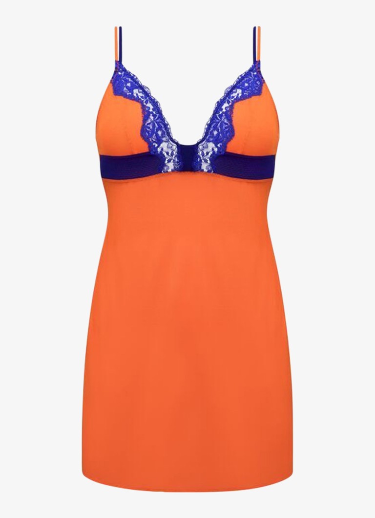 Sarda Dames Bremer slipdress met kant in de kleur Oranje
