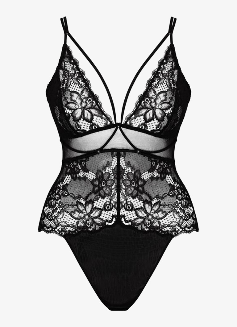 Sarda Dames Amelia body van kant in de kleur Zwart