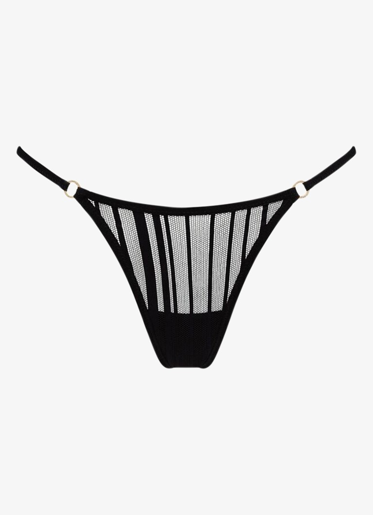 Sarda Dames Mandl string van mesh in de kleur Zwart