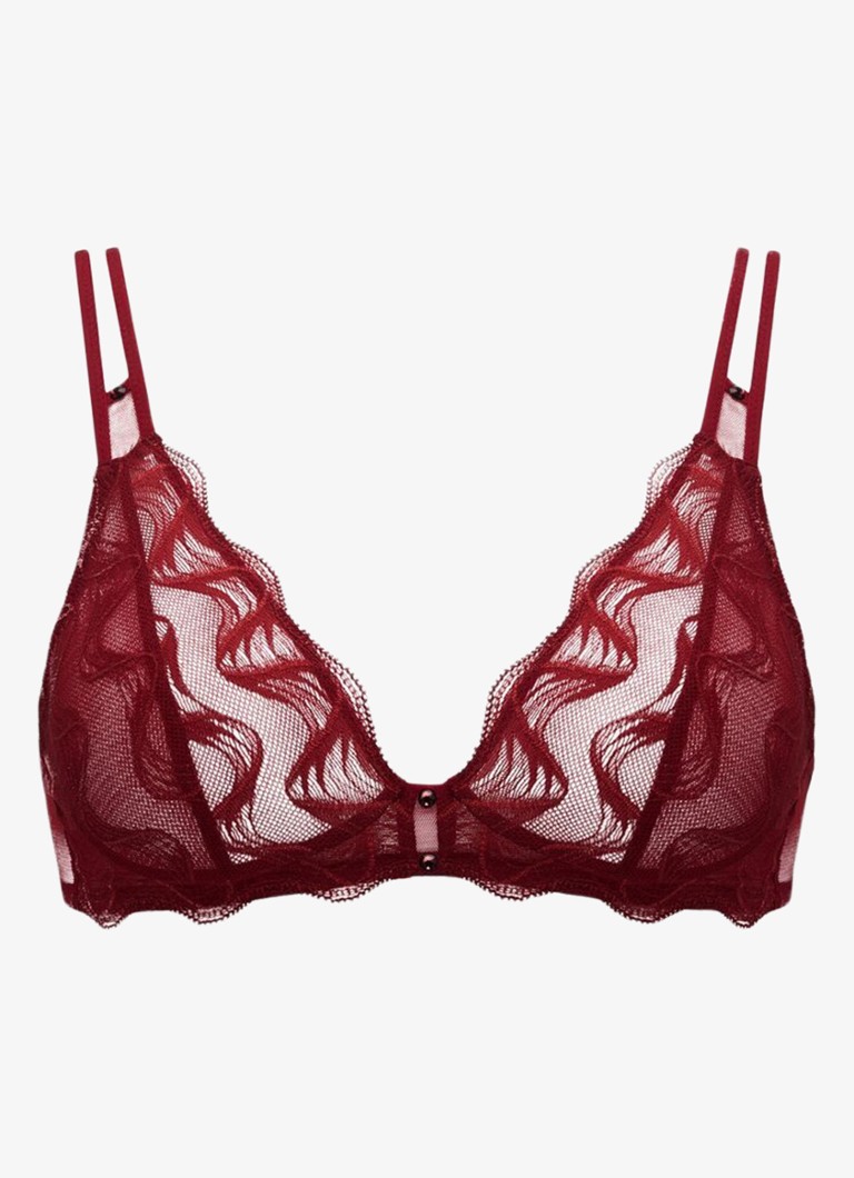 Sarda Dames Nasim bralette van mesh in de kleur Donkerrood