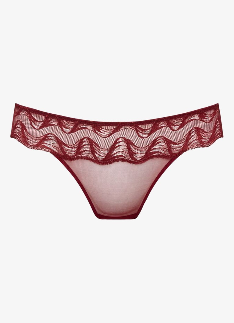 Sarda Dames Nasim string van mesh in de kleur Donkerrood