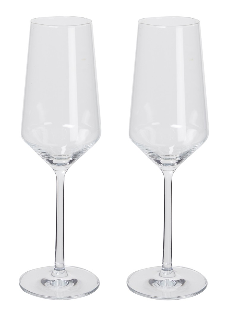 Schott Zwiesel Pure champagneglas 30 cl set van 2 Transparant - Deal